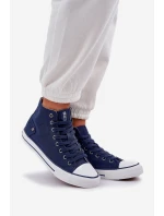 Dámské Vysoké Tenisky Big Star model 21683856 Tmavě Modré - Big Star Shoes