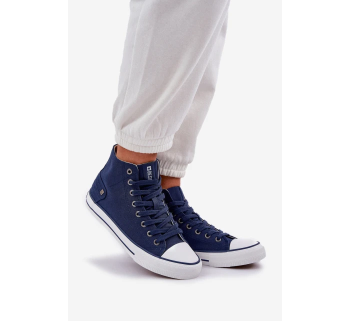 Dámské Vysoké Tenisky Big Star model 21683856 Tmavě Modré - Big Star Shoes