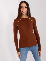 Sweter PM SW model 18904847 ciemny brązowy - FPrice