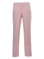 K055 Nohavice s úzkymi nohavicami - krepová ružová