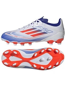 Juniorská športová obuv futbalová obuv F50 League MG Jr IF1370 White mix farieb - Adidas