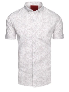 Pánské bílé tričko s krátkým rukávem Dstreet model 21989649 - FashionStreet