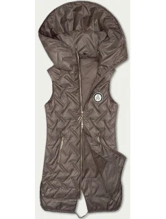 Prošívaná vesta v barvě s kapucí model 20840746 - S'WEST