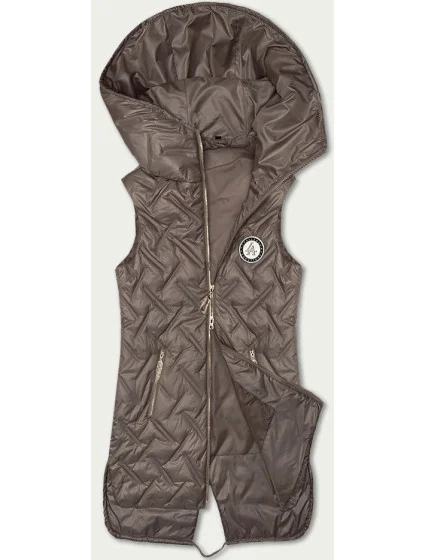 Prošívaná vesta v barvě s kapucí model 20840746 - S'WEST