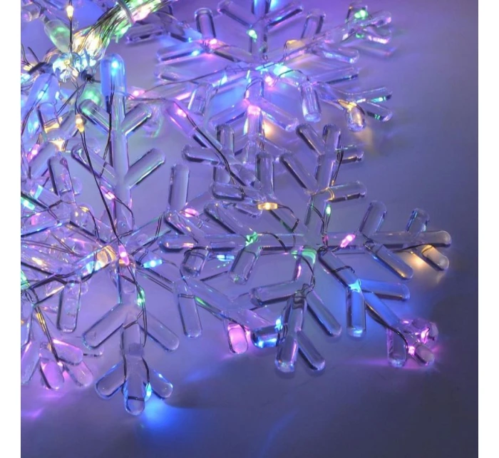 Svetelné závesy na vianočný stromček 200x200 CM 408LED snehové vločky MULTIKOLOR Svetelné závesy na vianočný stromček 200x200 CM 408LED snehové vločky MULTIKOLOR