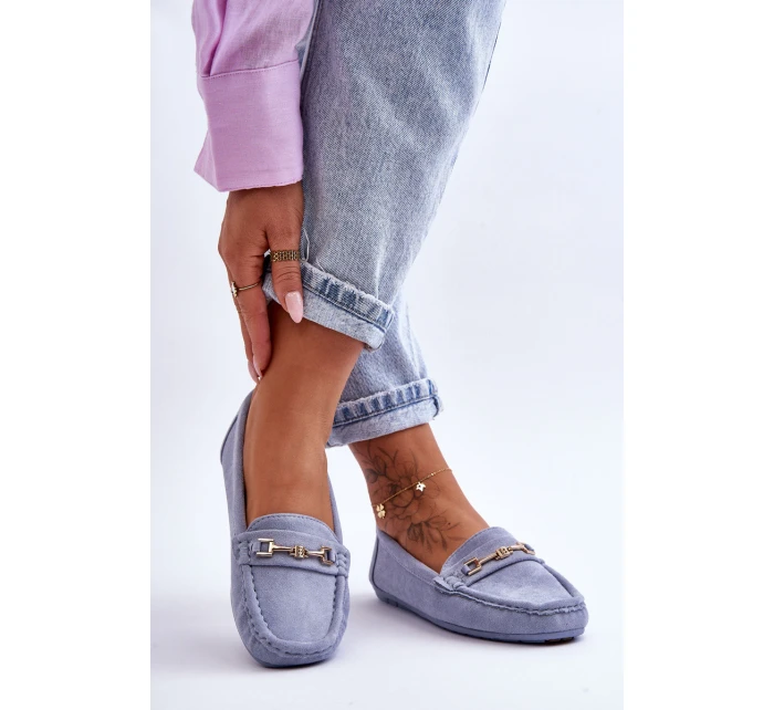 Damskie Klasyczne Zamszowe Mokasyny Niebieskie Corinell Damskie Klasyczne Zamszowe Mokasyny Niebieskie Corinell
