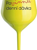 MUST HAVE DENNÝ DARČEK - žltý nerozbitný pohár na víno 470 ml