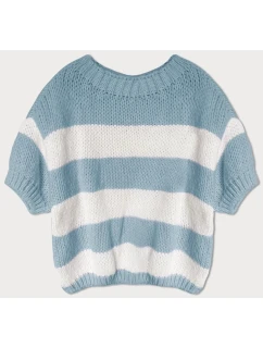 Svetlomodrý pruhovaný sveter (761ART) - Goodlooking