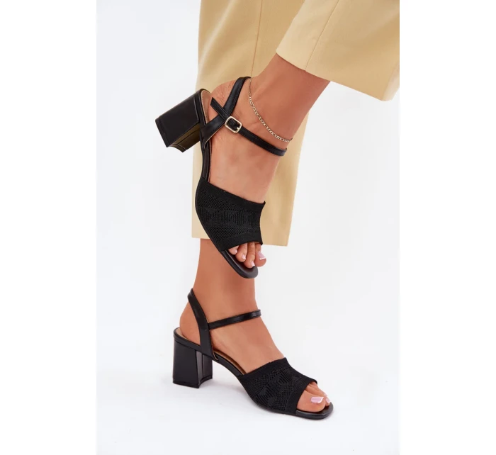 Sandále na podpätku model 214686 Vykročte štýlovo