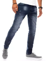 Pánske tmavomodré džínsové nohavice FashionStreet UX3826 Pánske tmavomodré džínsové nohavice FashionStreet UX3826