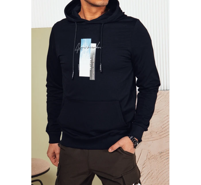 FashionStreet pánska tmavomodrá mikina s kapucňou BX5727