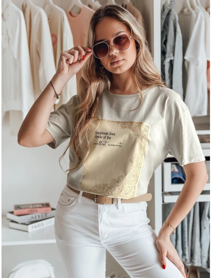 Dámské tričko šedé model 21976594 - Dstreet