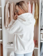 Dámská oversize mikina s kapucí  bílá Dstreet model 21989236 - FashionStreet