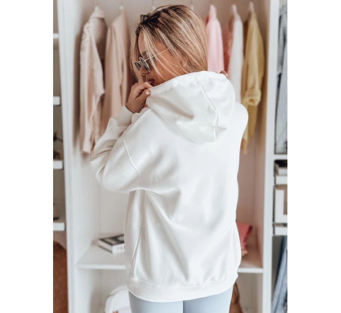 Dámská oversize mikina s kapucí  bílá Dstreet model 21989236 - FashionStreet
