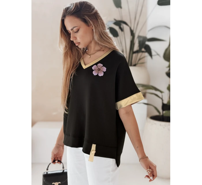 Dámska oversize blúzka SHINE LOVE black FashionStreet RY2912