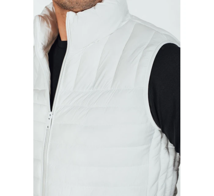Pánská prošívaná bílá vesta Dstreet model 21991581 - FashionStreet Pánská prošívaná bílá vesta Dstreet model 21991581 - FashionStreet