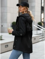 Parka damska przejściowa z kapturem czarna model 22025135 - FashionStreet