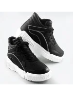 Vyššie čierne dámske športové topánky (SG-139)