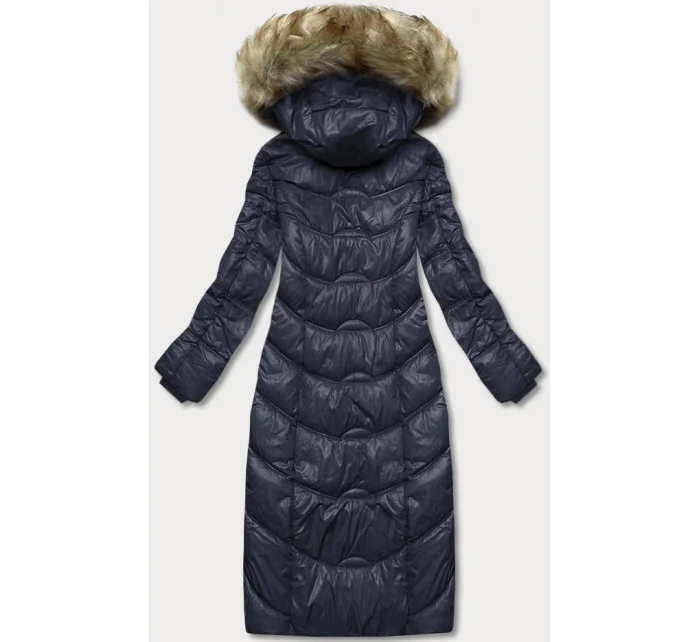 DŁUGA KURTKA DAMSKA GRANATOWA model 21245560 - Glakate