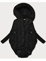 Černá dámská oversize bunda s rukávy model 21248870 - WAY MODE