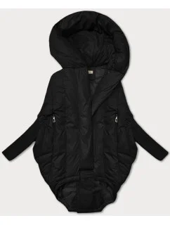 Černá dámská oversize bunda s rukávy model 21248870 - WAY MODE