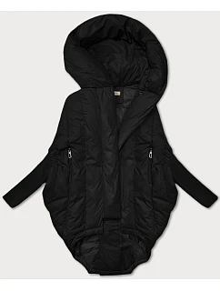 Černá dámská oversize bunda s rukávy model 21248870 - WAY MODE