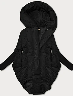 Černá dámská oversize bunda s rukávy model 21248870 - WAY MODE