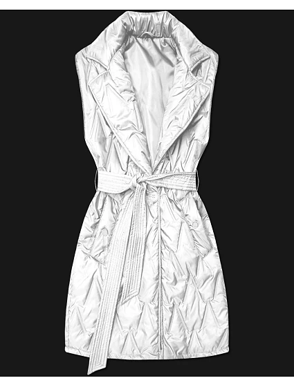 kamizelka z paskiem Goodlookin biała model 22037916 - S'WEST