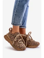 Zamszowe Sneakersy Damskie Na Platformie Z Grubym Sznurowaniem Panterka Artiker 55C0135 Brązowe Zamszowe Sneakersy Damskie Na Platformie Z Grubym Sznurowaniem Panterka Artiker 55C0135 Brązowe