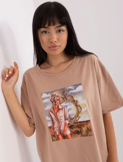 T shirt LK TS  ciemny bezowy model 19762901 - FPrice