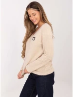 Sweter RV SW model 21782521 beżowy - FPrice Sweter RV SW model 21782521 beżowy - FPrice