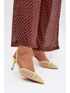 Sandále na podpätku model 224495 Vykročte štýlovo