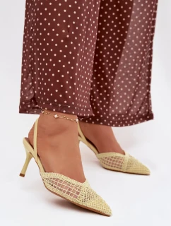 Sandále na podpätku model 224495 Vykročte štýlovo