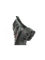 boty dámské dámské zateplené kožené černé červené dámské boty model 21406155 - Lee Cooper