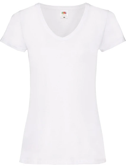 Fruit of the Loom Lady-Fit Valueweight V-Neck T Dámske tričko s výstrihom do V 16.1398 biele Fruit of the Loom Lady-Fit Valueweight V-Neck T Dámske tričko s výstrihom do V 16.1398 biele
