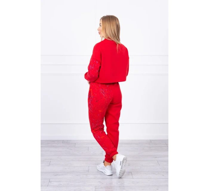 Izolovaná sada s farebnou potlačou červená Izolovaná sada s farebnou potlačou červená