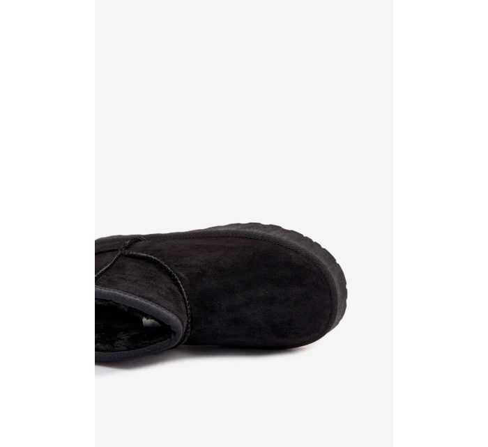 Śniegowce Dziecięce Ocieplane Futerkiem Big Star SS374018 Czarne