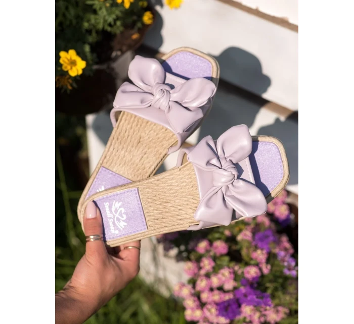 Moderní dámské fialové nazouváky bez podpatku Moderní dámské fialové nazouváky bez podpatku