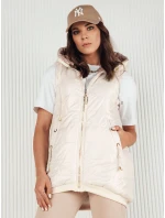 Dámská prošívaná vesta bílá Dstreet model 21972286 - FashionStreet Dámská prošívaná vesta bílá Dstreet model 21972286 - FashionStreet