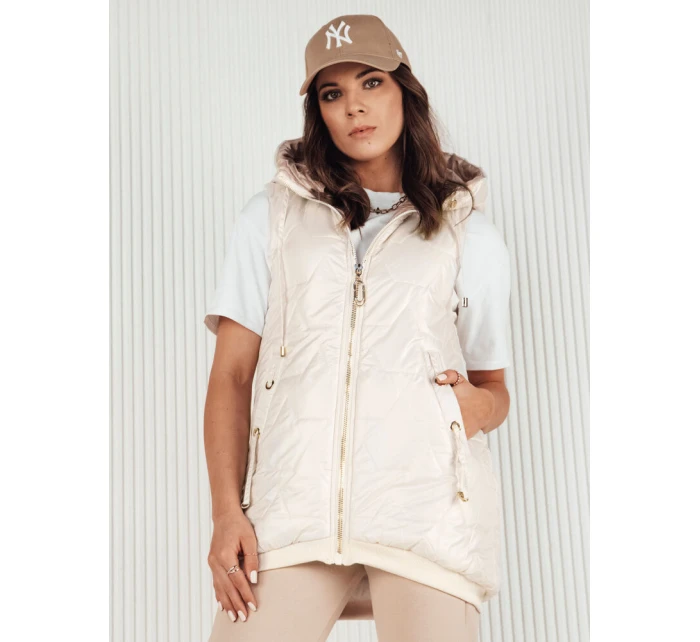 Dámská prošívaná vesta bílá Dstreet model 21972286 - FashionStreet Dámská prošívaná vesta bílá Dstreet model 21972286 - FashionStreet