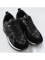 Čierne dámske tenisky adidasky so zvýšenou podrážkou (666-21) Čierne dámske tenisky adidasky so zvýšenou podrážkou (666-21)