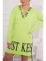 Šaty s kapucňou a potlačou pistácie Šaty s kapucňou a potlačou pistácie