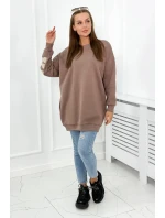 Izolovaná mikina s nápisom California mocca