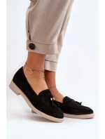 Černé Dámské Semišové Mokasíny Na Ploché Podrážce model 21652477 - Zazoo