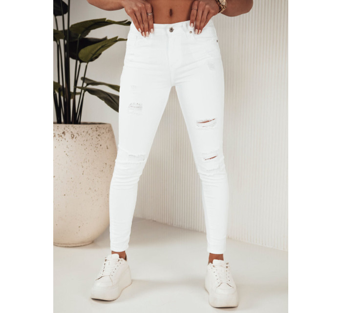 NOEL dámske džínsové nohavice biele Dstreet UY1871