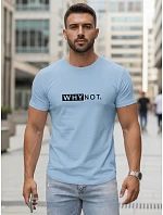 Pánske tričko s klasickou potlačou streetwear modré FashionStreet NX5122R Pánske tričko s klasickou potlačou streetwear modré FashionStreet NX5122R