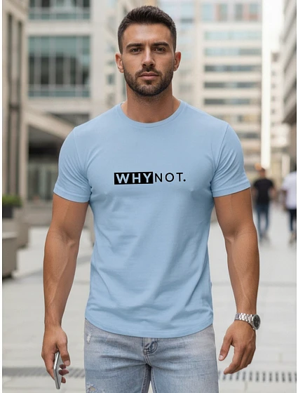 Pánske tričko s klasickou potlačou streetwear modré FashionStreet NX5122R Pánske tričko s klasickou potlačou streetwear modré FashionStreet NX5122R