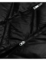 Čierna dámska prechodná bunda s kapucňou (H-97)