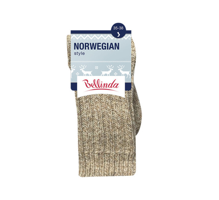 Zimné unisex ponožky NORWEGIAN STYLE SOCKS - Bellinda - šedá