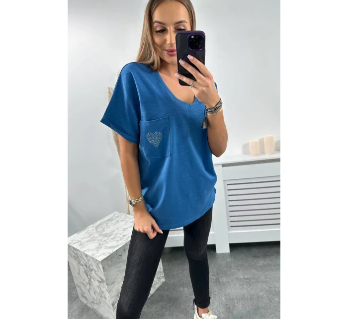 Bavlněná halenka s model 18753525 kapsou - K-Fashion Bavlněná halenka s model 18753525 kapsou - K-Fashion